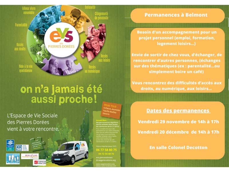 EVS Permanence à Belmont d'Azergues